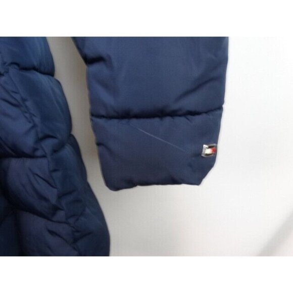 Tommy Hilfiger Women's Jacket Size Small Blue Puffer Puffy Faux Fur Hood Coat - Picture 8 of 13